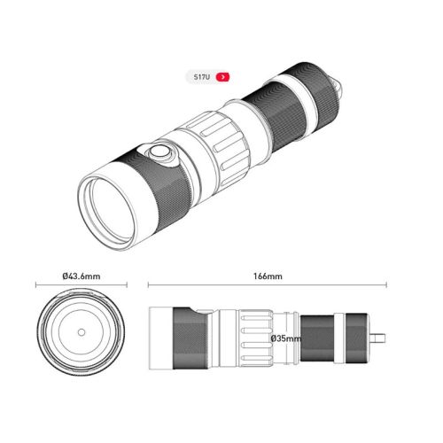 Divepro latarka S17U 1700 lumenów (DVP-S17U)